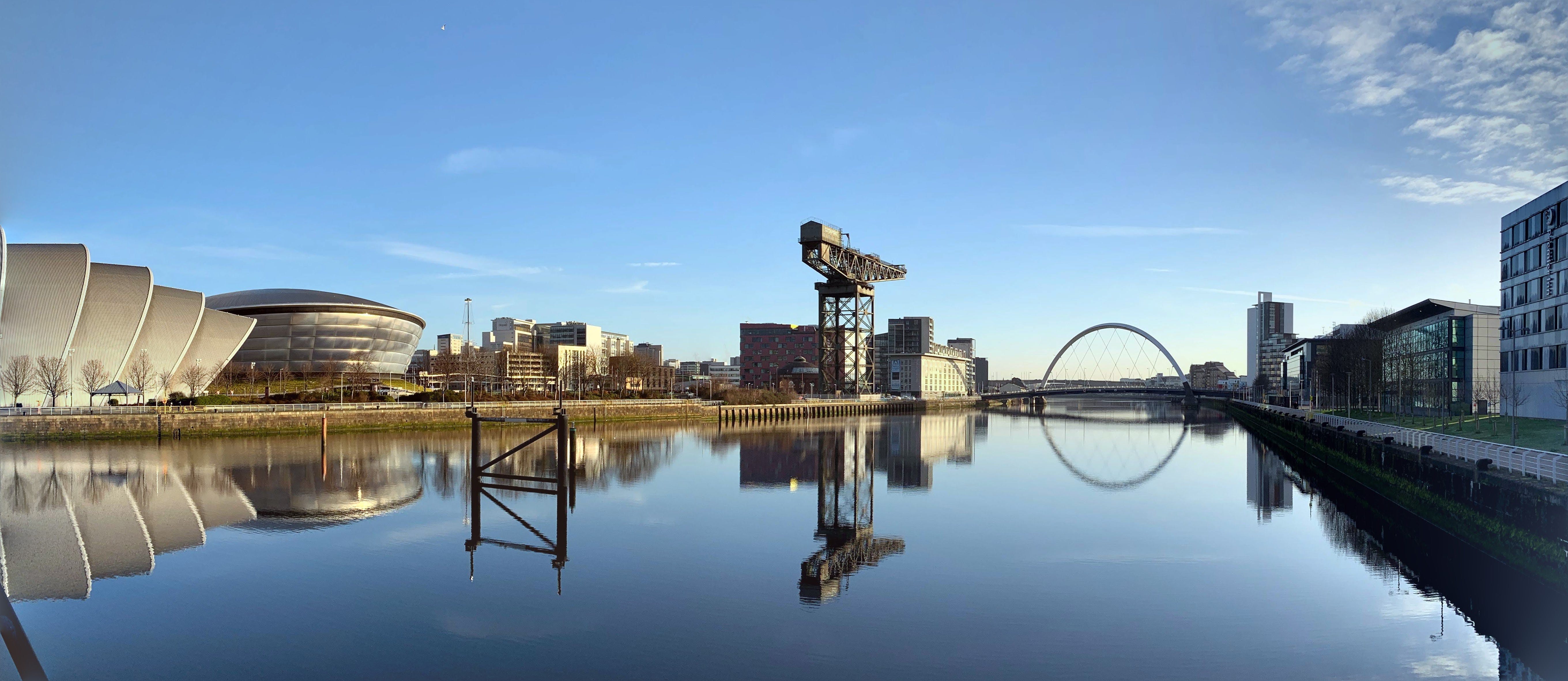 The River Clyde and Glasgow's Clyde Arc bridge
